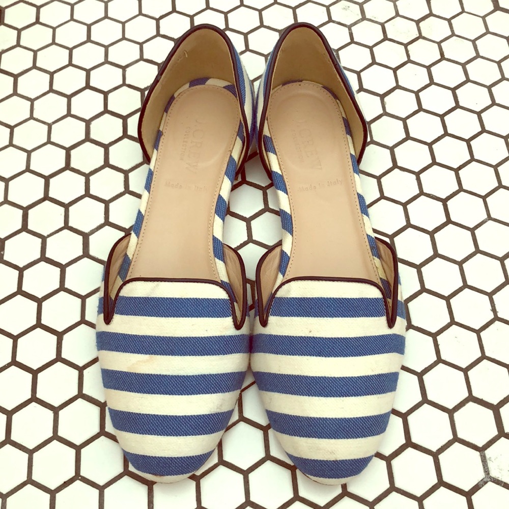 Jcrew collection Italy stripe loafers 7